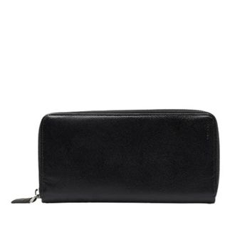Prada Pre-owned Wallets, female, Black, Size: ONE SIZE Pre-owned Saffiano Leather Long Wallet