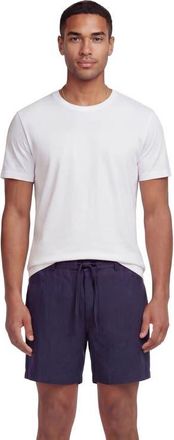 Lords of Harlech Solid Linen Drawstring Short in Navy at Nordstrom, Size Xx-Large
