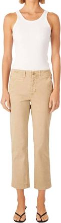 Amo Lillian Crop Chino Pant In Khaki