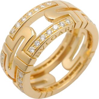 Bulgari Gold Clear Yellow Gold (18K) Band Ring (Pre-Owned)