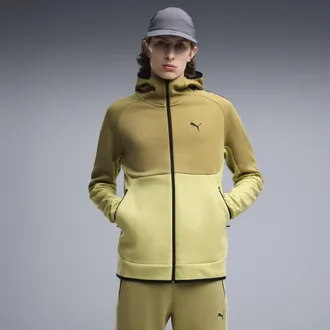 Puma Felpa con cappuccio e zip PUMATECH Elevated da uomo, Accessori, Verde, XXL