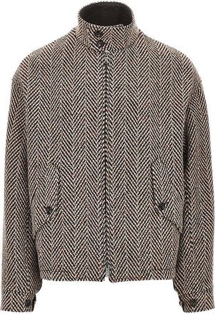 Emporio Armani Knitted blouson with chevron motif Man 48