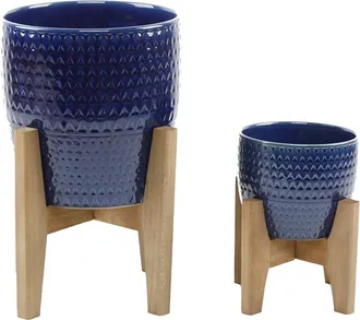 Flora Bunda Succ In 4In Amethyst Crystal Cement