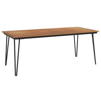 vidaXL Mesa De Jard&iacute;n Con Patas En U Madera Maciza Acacia 200x90x75 Cm Vidaxl