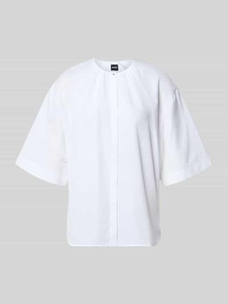 HUGO BOSS Regular Fit Bluse aus reiner Baumwolle Modell BANORENA in Weiss, Gr&ouml;&szlig;e 32