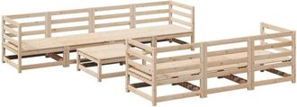 vidaXL Juego De Sof&aacute;s De Jard&iacute;n 8 Pzas Madera Maciza De Pino Vidaxl