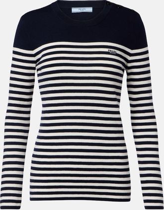 Prada Pullover in lana vergine a righe