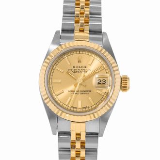 Rolex Pre-owned Rolex Datejust 26 Automatic Chronometer Champagne Dial Ladies Watch 69173 CSJ