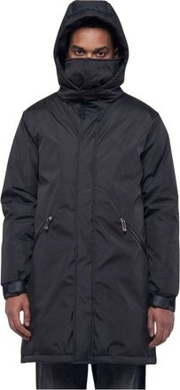John Richmond Jassen, Heren, Zwart, M, Polyester, Lange gewatteerde parka