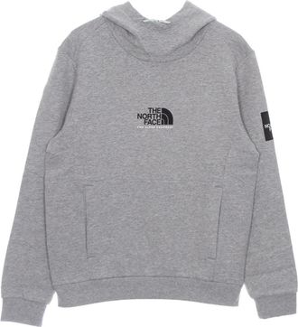 The North Face Hoodies, male, Gray, Size: M Light Gray Hoodie with Kangaroo Pocket