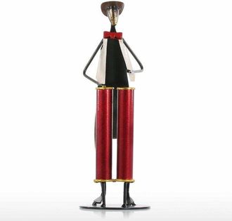 OEM Banda De Vaqueros / Tamborista Tocando M&uacute;sica Tamborista Escultura De Hierro Y Metal Tecnolog&iacute;a De Pintura Horneada A Mano (tipo 2)