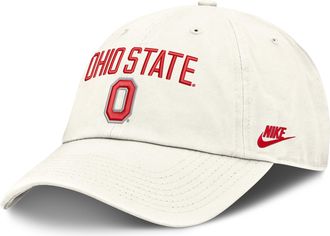 Nike Ohio State Natural Club Nike Mens College Adjustable Hat in White | NC0111KOBV-3WA
