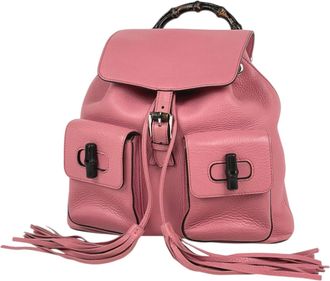 Gucci Pink Leather Backpack (Pre-Owned)