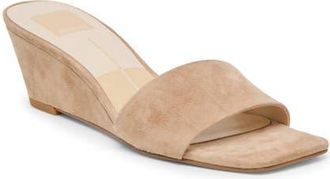 Dolce Vita Qaily Wedge Sandal in Camel Nubuck at Nordstrom, Size 6.5