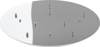 Top-Light Top-light - Rosone Tondo Metallo Cromo 8 Fori D60Cm