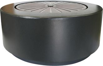 Ivyline Solis Large Water Feature with Light Display - Metal - L70 x W70 x H30 cm - Charcoal/Aged Copper