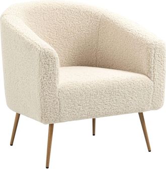 Nordlys Sill&oacute;n escandinavo 1 plaza en lana con patas de acero blanco