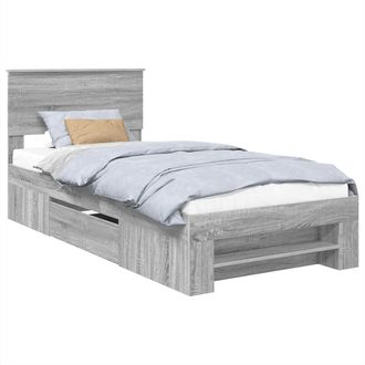 vidaXL Estructura De Cama Gris Sonoma 80 X 200 Cm Madera De Ingenier&iacute;a Vidaxl