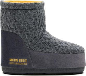 Moon Boot Stivaletti in maglia x Guest In Residence - Dames - Winterlaarzen - Grijs - 39 EU - Wol - Schoenen