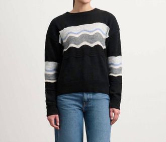 Hatley Pointelle Wave Sweater In Black