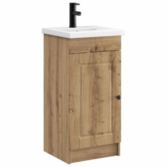 vidaXL Vanidad De Ba&ntilde;o Con Lavabo Roble Artisan 42 X 40 X 84,5 Cm Vidaxl