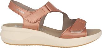 Mephisto Comfortabele Tiara Sandaal - Brons - Dames - Sleehakken - Bruin - 35 EU - Leer - Schoenen