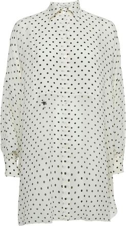 Dior polka-dot silk dress - White