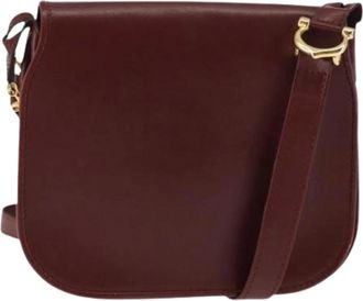 Cartier Pre-owned Cross Body Bags, female, Red, Size: ONE SIZE Pre-owned Leather Shoulder Bag