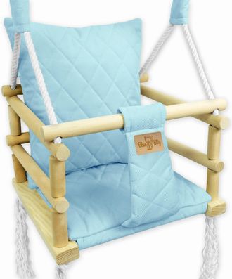 OEM Columpio Infantil 3 En 1 Para Hogar Y Jard&iacute;n - Azul Terciopelo