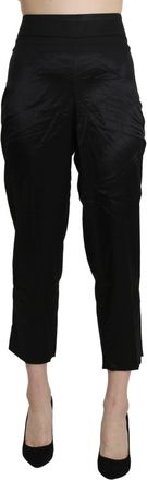 Bencivenga High Waist Straight Cropped Dress Trouser Womens Pants