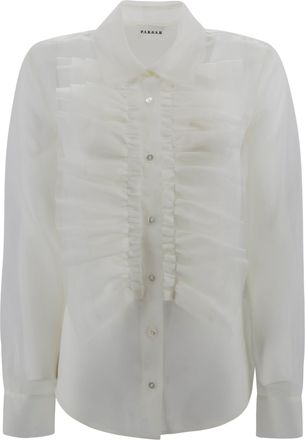 Parosh Silk Shirt With Jabot