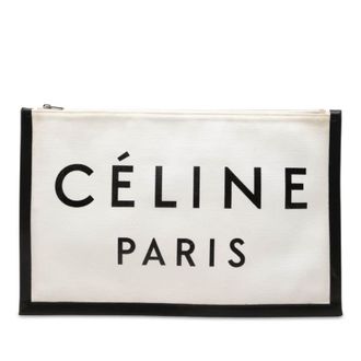 Celine Pre-owned Celine Canvas Logo Clutch Ladies 5ZG9M7OZX1SGCU51