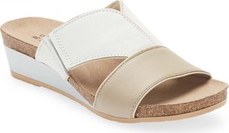 Naot Tiara Wedge Sandal in Soft Beige/Soft White Leather at Nordstrom Rack, Size 10Us / 41Eu