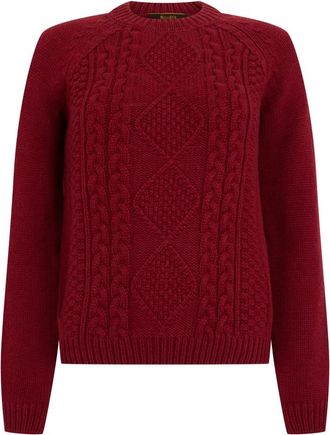Moorer Misurina Ronde Hals Trui - Dames - Ronde hals truien - Rood - XS - Kasjmier - Truien & Vesten