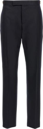 Thom Browne Broeken, Heren, Blauw, S, Wol, Broek met lage taille