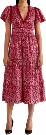 Banjanan Naxos Dress In Floral Red