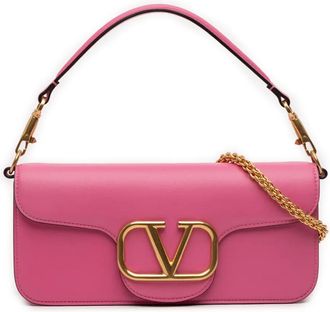 Valentino Garavani 2018-2025 Medium Calfskin VLogo Loco satchel - Rosa