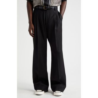 Amiri Double Pleat Pants in Black at Nordstrom, Size 36 Us