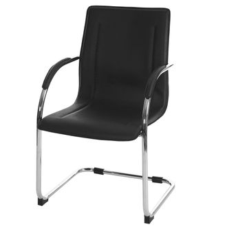 Hhg Hhg - Sill&oacute;n De Conferencia Samara, Silla De Visita Cantilever, Negro
