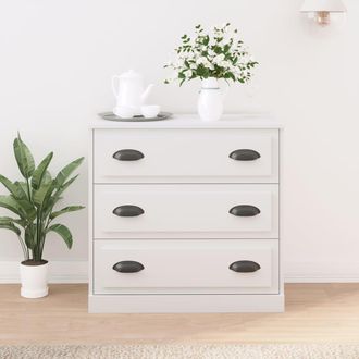 vidaXL Vidaxl - Aparador De Madera Contrachapada Blanco 70x35,5x67,5 Cm