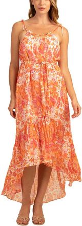 Trina Turk Honest Silk-Blend Midi Dress