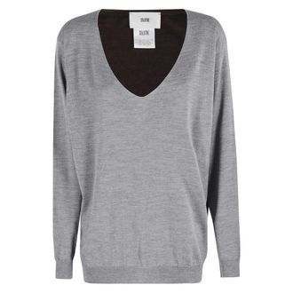 SOLOTRE V-Neck Anthracite Jumper