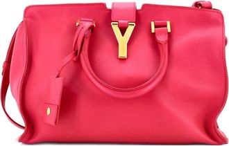 Saint Laurent Classic Y Cabas Leather Small satchel - Roze