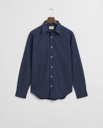 GANT Men Regular Fit Micro Print Shirt (XXL) CLASSIC BLUE