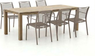 Apple Bee Hawaii/ROUGH-S 220cm dining tuinset 7-delig stapelbaar