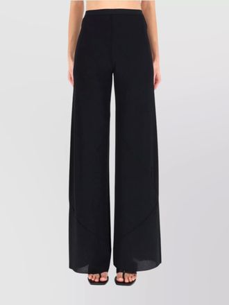 Rick Owens high waist wide leg trousers with seam detail