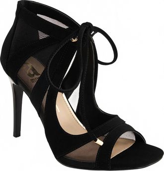 Andrea Womens Ankle-Strap Heeled Sandals In Black