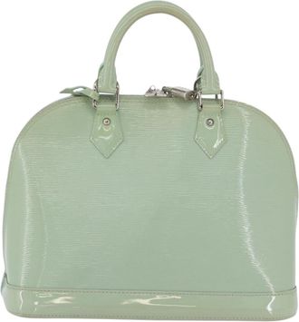 Louis Vuitton Alma Handbag Electric Epi Leather Green Patent_Leather Handbag (Pre-Owned)
