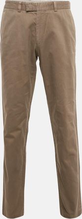 HUGO BOSS Boss By Hugo Boss Brown Gabardine Regular Fit Trousers L