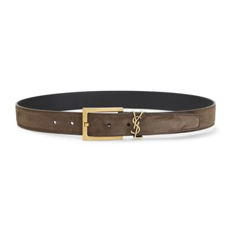 Saint Laurent Belts, female, Brown, Size: 70 CM Suede Belt